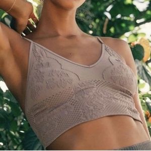 NWT FP Free People Candy Seamless Bralette in Sand.